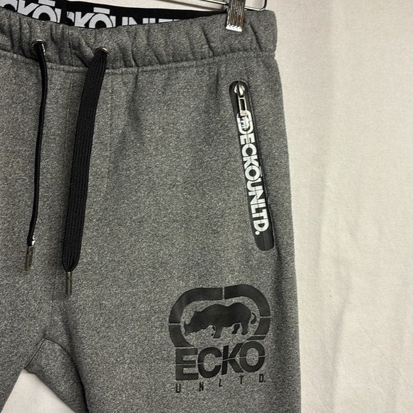 ECKO UNLTD Men’s Grey Fleece Jogger Pants Size Small - Picture 3 of 7